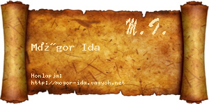 Mógor Ida névjegykártya