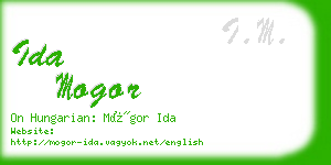 ida mogor business card